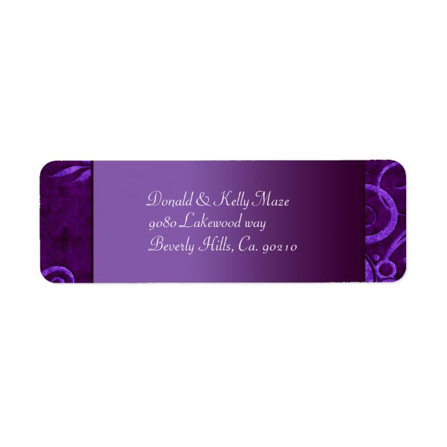 Plum & Purple Velvet Wedding Swirl (Front)
