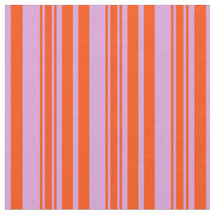 Plum & Red Coloured Lined Pattern Fabric