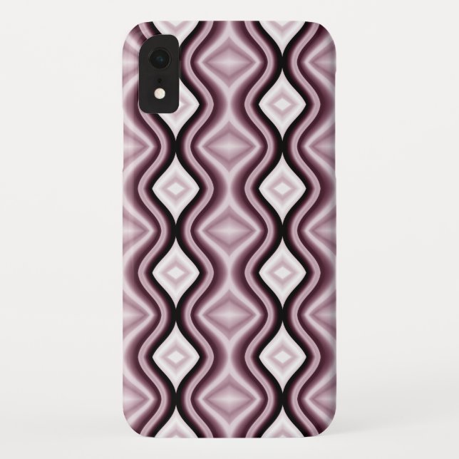 Plum Red Diamond Pattern Case-Mate iPhone Case (Back)