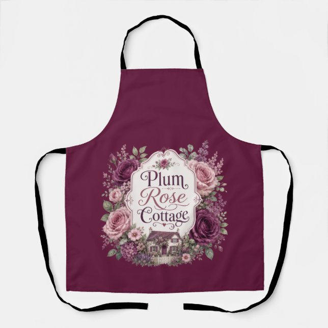 Plum Rose Cottage Apron (Front)