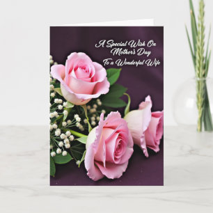 Plum Rose Mothers Day Card