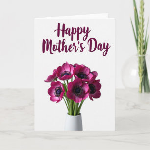 Plum Script Mothers Day Card