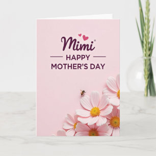 Plum Script Mothers Day Love Card