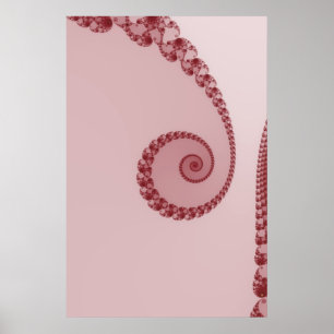 Plum Simple Spiral Poster