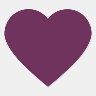 Plum (solid colour) heart sticker