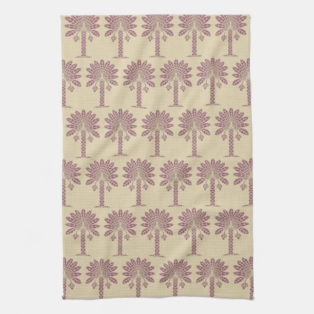 Plum Spice Moods Palm Tea Towel (Vertical)