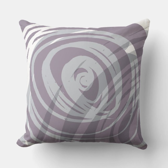PLUM SPIRAL DESIGN Retro Throw Pillow (Front)