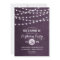 Plum String Lights Birthday Party Invitation