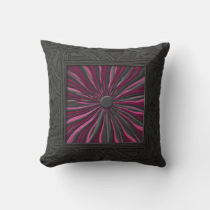 Plum Surprised - Faux Quilted Border Cushion