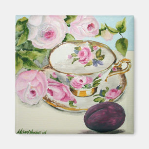 Plum & Tea Magnet
