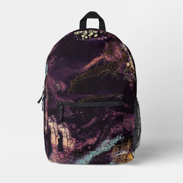 Plum the Depths Printed Backpack (Front)