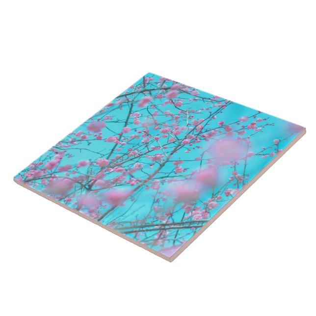 Plum Tree Blossoms Tile (Side)