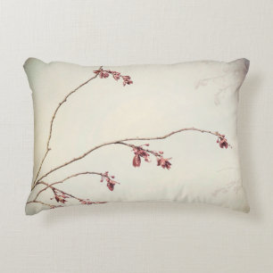 Plum Tree Branch with Spring Buds Seabeck, WA Decorative Cushion