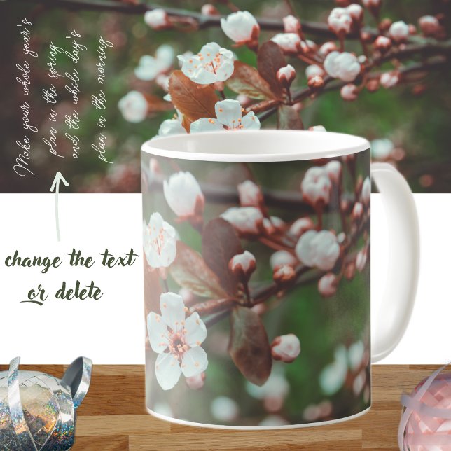 Plum Tree Branches with White Flowers Coffee Mug (Creator Uploaded)