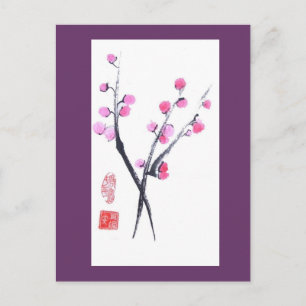 Plum Tree Twig Postcard