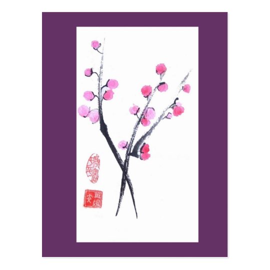 Plum Tree Twig Postcard