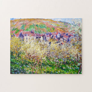 Plum Trees in Blossom at Vetheuil Claude Monet Jigsaw Puzzle