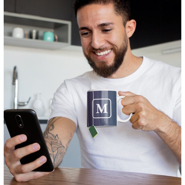 Plum Twilight - Monogram Gradient Coffee Mug (Mockup 1)