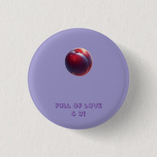 Plum Valentines 3 Cm Round Badge