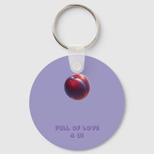 Plum Valentines Key Ring (Front)