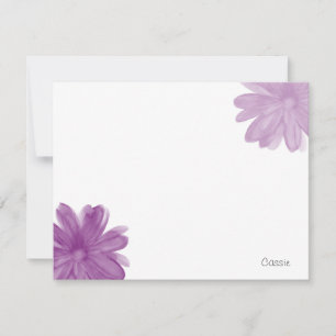 Plum Watercolor Flowers Card