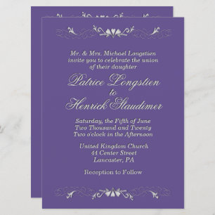 Plum Wedding Invitation