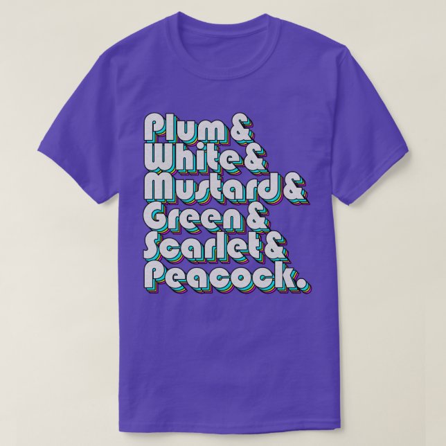 Plum White Mustard T-Shirt (Design Front)