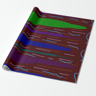 Plum wine brownish colours with patterns wrapping paper