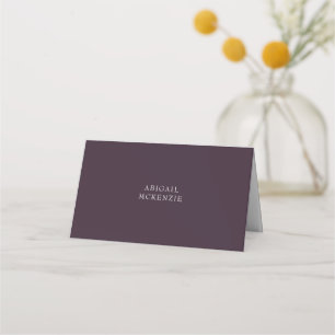 Plum Wine Name Folded Place Card