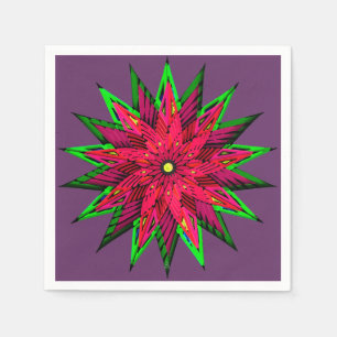 Plum Wonderful Poinsettia WOW Napkin