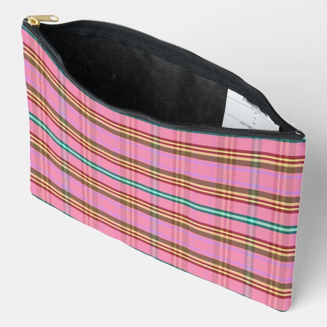 Plumage Plaid TB Accessory Pouch (Open)