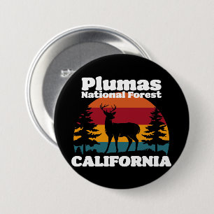 Plumas National Forest California 7.5 Cm Round Badge