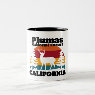 Plumas National Forest California Two-Tone Coffee Mug