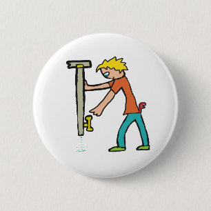 Plumber 6 Cm Round Badge