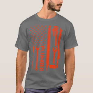 Plumber American Flag Plumbing Tools T-Shirt