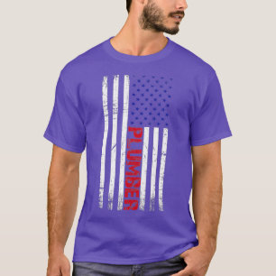 Plumber American Flag T-Shirt