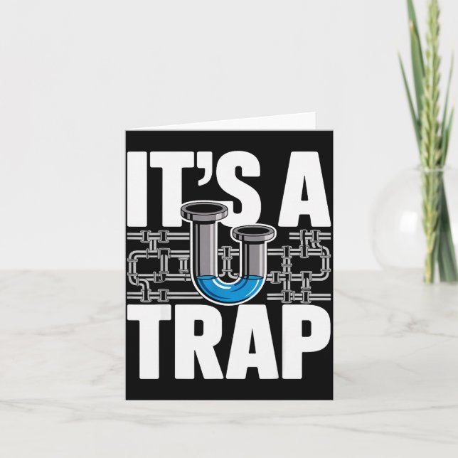 Plumber Art For Men Women Plumbing Pefitter Plumbe Card (Front)