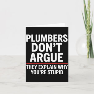 Plumber Art For Men Women Plumbing Pefitter Plumbe Card