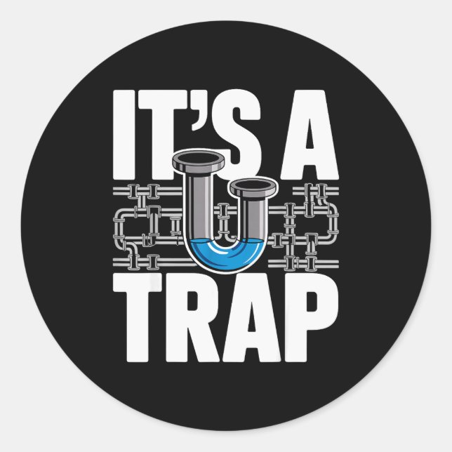 Plumber Art For Men Women Plumbing Pefitter Plumbe Classic Round Sticker (Front)