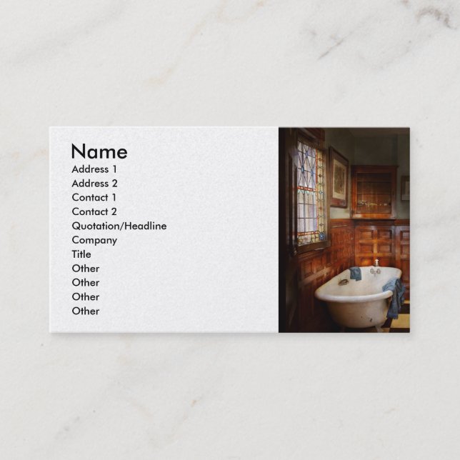Plumber - Bath Time Business Card (Front)
