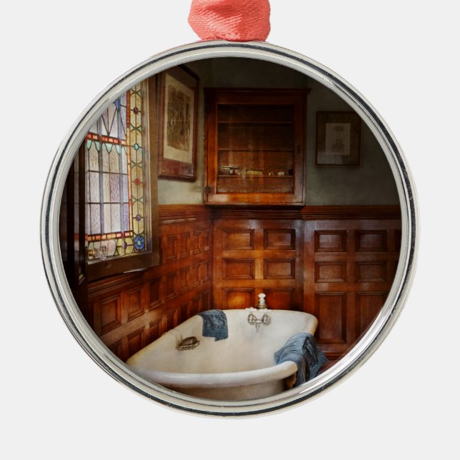 Plumber - Bath Time Metal Tree Decoration (Front)