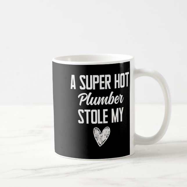 Plumber Boyfriend Girlfriend Stole My Heart Funny  Coffee Mug (Right)