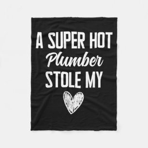 Plumber Boyfriend Girlfriend Stole My Heart Funny Fleece Blanket