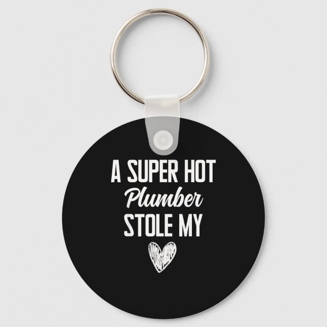 Plumber Boyfriend Girlfriend Stole My Heart Funny  Key Ring (Front)