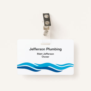 Plumber Business Badges ID Badge