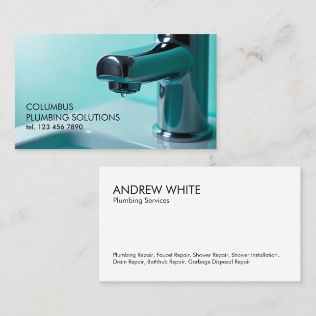 Plumber Business Card (Front/Back)