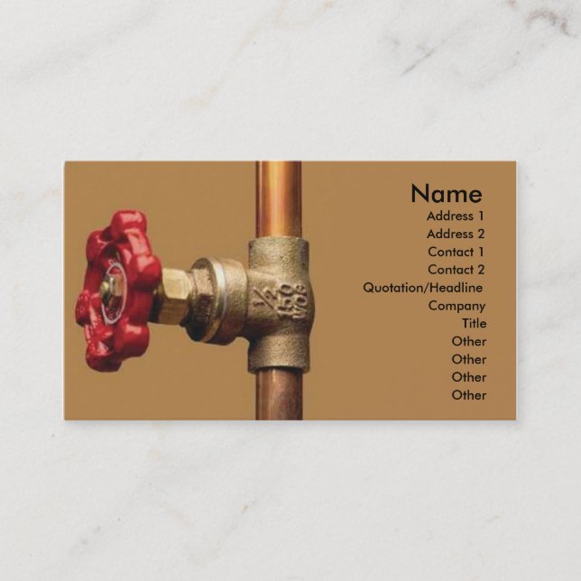 Plumber Business Card (Front)