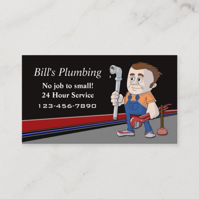 Plumber business card (Front)