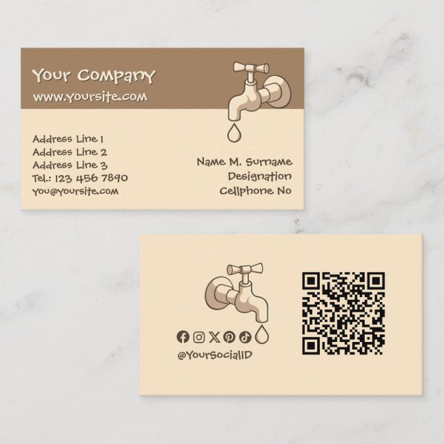Plumber Business Card (Front/Back)