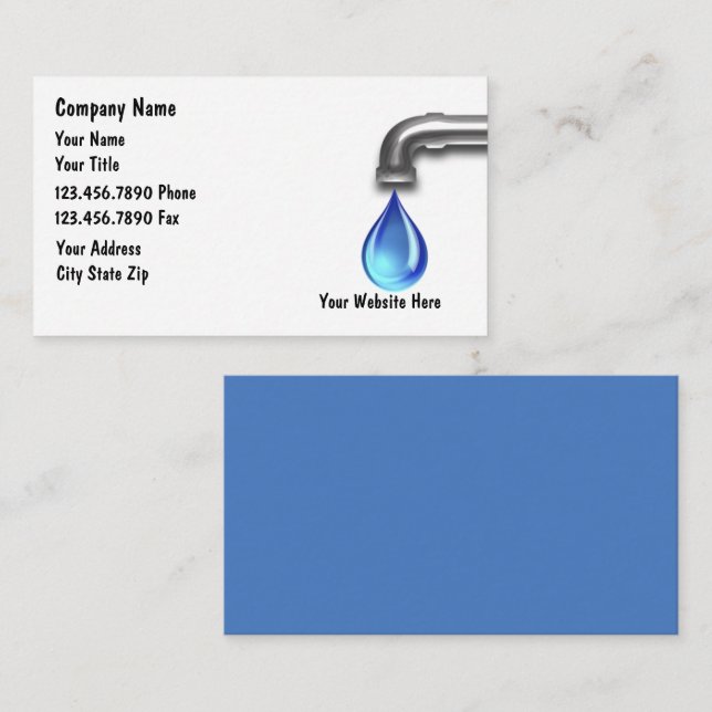 Plumber Business Card (Front/Back)